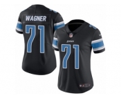 Women's Nike Detroit Lions #71 Ricky Wagner Limited Black Rush NFL Jersey