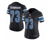 Women's Nike Detroit Lions #73 Greg Robinson Limited Black Rush NFL Jersey