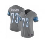 Women's Nike Detroit Lions #73 Greg Robinson Limited Steel Rush NFL Jersey