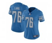 Women's Nike Detroit Lions #76 T.J. Lang Limited Light Blue Team Color NFL Jersey