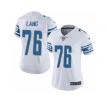 Women's Nike Detroit Lions #76 T.J. Lang Limited White NFL Jersey