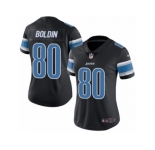 Women's Nike Detroit Lions #80 Anquan Boldin Limited Black Rush NFL Jersey
