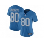 Women's Nike Detroit Lions #80 Michael Roberts Limited Blue Alternate NFL Jersey