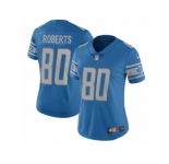 Women's Nike Detroit Lions #80 Michael Roberts Limited Light Blue Team Color NFL Jersey