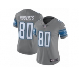 Women's Nike Detroit Lions #80 Michael Roberts Limited Steel Rush NFL Jersey