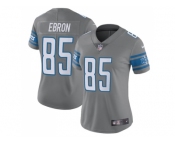 Women's Nike Detroit Lions #85 Eric Ebron Gray Stitched NFL Limited Rush Jersey