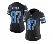 Women's Nike Detroit Lions #87 Darren Fells Limited Black Rush NFL Jersey