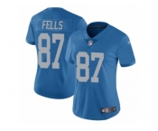 Women's Nike Detroit Lions #87 Darren Fells Limited Blue Alternate NFL Jersey