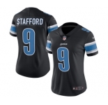 Women's Nike Detroit Lions #9 Matthew Stafford Limited Black Rush Vapor Untouchable NFL Jersey