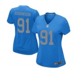Women's Nike Detroit Lions #91 A'Shawn Robinson Game Blue Alternate NFL Jersey