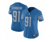 Women's Nike Detroit Lions #91 A'Shawn Robinson Vapor Untouchable Limited Light Blue Team Color NFL Jersey