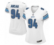 Women's Nike Detroit Lions #94 Ziggy Ansah Game White NFL Jersey