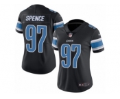 Women's Nike Detroit Lions #97 Akeem Spence Limited Black Rush NFL Jersey