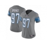 Women's Nike Detroit Lions #97 Akeem Spence Limited Steel Rush NFL Jersey