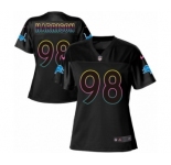 Women's Nike Detroit Lions #98 Damon Harrison Game Black Fashion NFL Jersey