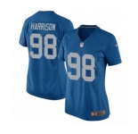 Women's Nike Detroit Lions #98 Damon Harrison Game Blue Alternate NFL Jersey