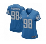 Women's Nike Detroit Lions #98 Damon Harrison Game Blue Team Color NFL Jersey