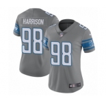 Women's Nike Detroit Lions #98 Damon Harrison Limited Steel Rush Vapor Untouchable NFL Jersey
