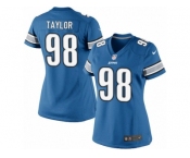 Women's Nike Detroit Lions #98 Devin Taylor Limited Light Blue Team Color NFL Jersey