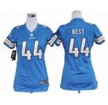 nike women nfl jersey detroit lions #44 jahvid best blue[nike]