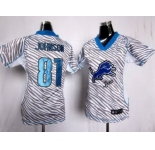 nike women nfl jersey detroit lions #81 calvin johnson [fem fan zebra]