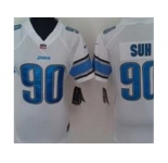 nike women nfl jersey detroit lions #90 ndamukong suh white[nike]
