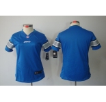 nike women nfl jersey detroit lions blank blue[nike limited]