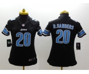 nike women nfl jerseys detroit lions #20 b.sanders black[nike]