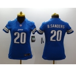 nike women nfl jerseys detroit lions #20 b.sanders blue[nike]