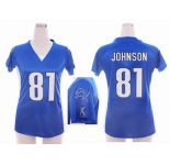 nike women nfl jerseys detroit lions #81 calvin johnson blue[draft him ii top]