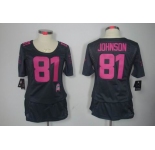 nike women nfl jerseys detroit lions #81 calvin johnson dk.grey[breast cancer awareness]