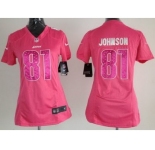 nike women nfl jerseys detroit lions #81 calvin johnson pink[nike]