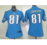 nike women nfl jerseys detroit lions #81 johnson blue[nike]