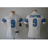 nike women nfl jerseys detroit lions #9 stafford white[nike limited]