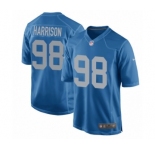 Men's Nike Detroit Lions #98 Damon Harrison Game Blue Alternate NFL Jersey