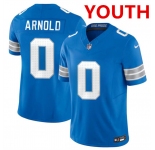 Youth Detroit Lions #0 Terrion Arnold Blue 2024 Draft F.U.S.E. Vapor Untouchable Limited Football Stitched Jersey