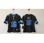 Youth Detroit Lions #16 Jared Goff Black 2024 F.U.S.E. Vapor Limited Stitched Jersey