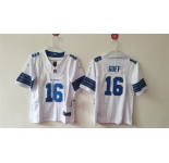 Youth Detroit Lions #16 Jared Goff White 2024 F.U.S.E. Vapor Limited Stitched Jersey