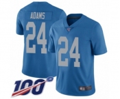 Youth Detroit Lions #24 Andrew Adams Blue Alternate Vapor Untouchable Limited Player 100th Season Football Jersey