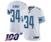 Youth Detroit Lions #34 Zach Zenner White Vapor Untouchable Limited Player 100th Season Football Jersey
