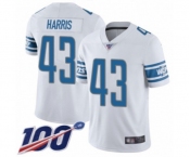 Youth Detroit Lions #43 Will Harris White Vapor Untouchable Limited Player 100th Season Football Jersey
