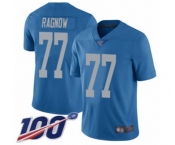 Youth Detroit Lions #77 Frank Ragnow Blue Alternate Vapor Untouchable Limited Player 100th Season Football Jersey