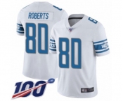 Youth Detroit Lions #80 Michael Roberts White Vapor Untouchable Limited Player 100th Season Football Jersey