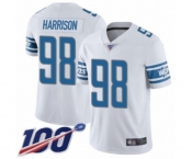 Youth Detroit Lions #98 Damon Harrison White Vapor Untouchable Limited Player 100th Season Football Jersey
