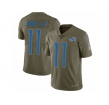 Youth Nike Detroit Lions #11 Marvin Jones Jr Limited Olive 2017 Salute to Service NFL Jersey