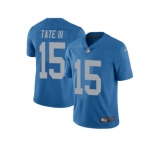 Youth Nike Detroit Lions #15 Golden Tate III Blue Throwback Stitched NFL Limited Jersey