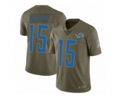 Youth Nike Detroit Lions #15 Golden Tate III Limited Olive 2017 Salute to Service NFL Jersey