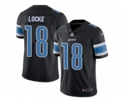 Youth Nike Detroit Lions #18 Jeff Locke Limited Black Rush Vapor Untouchable NFL Jersey