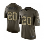 Youth Nike Detroit Lions #20 Barry Sanders Limited Green Salute to Service NFL Jersey