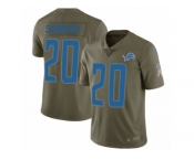 Youth Nike Detroit Lions #20 Barry Sanders Limited Olive 2017 Salute to Service NFL Jersey